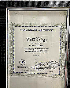 Immediate Loading in Implantology Zertifikat